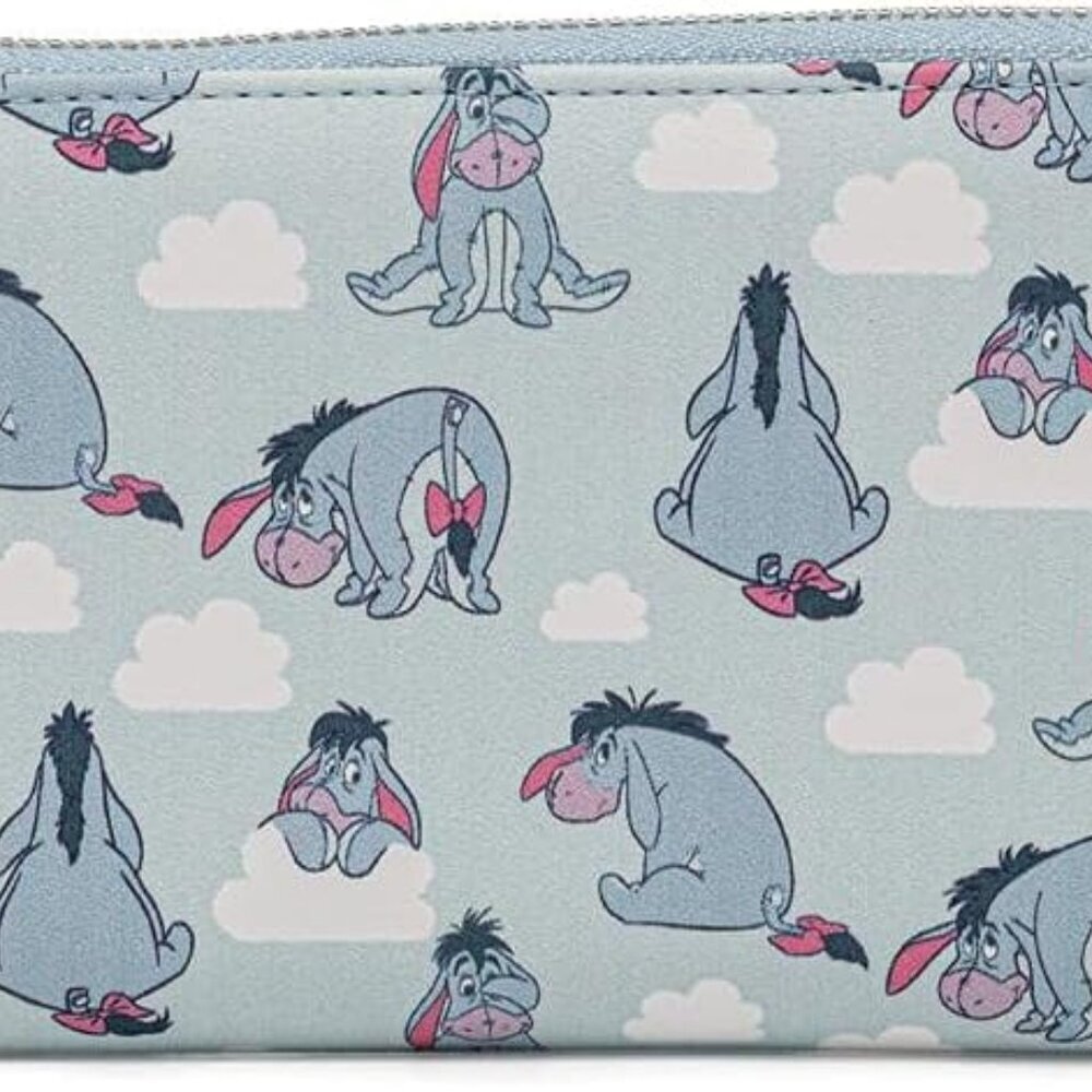 Eeyore Faux Leather Wallet Zip Around Cartoon Disney Winnie the Pooh for Women - Picture 1 of 5